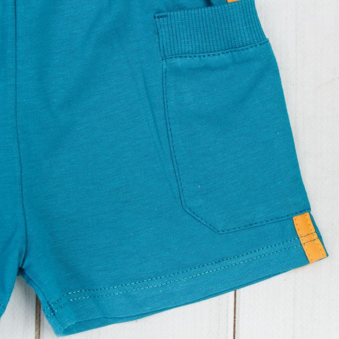 Костюм для мальчика, рост 74 см, цвет бирюзовый/кирпичный 06475011034.RD0 _М