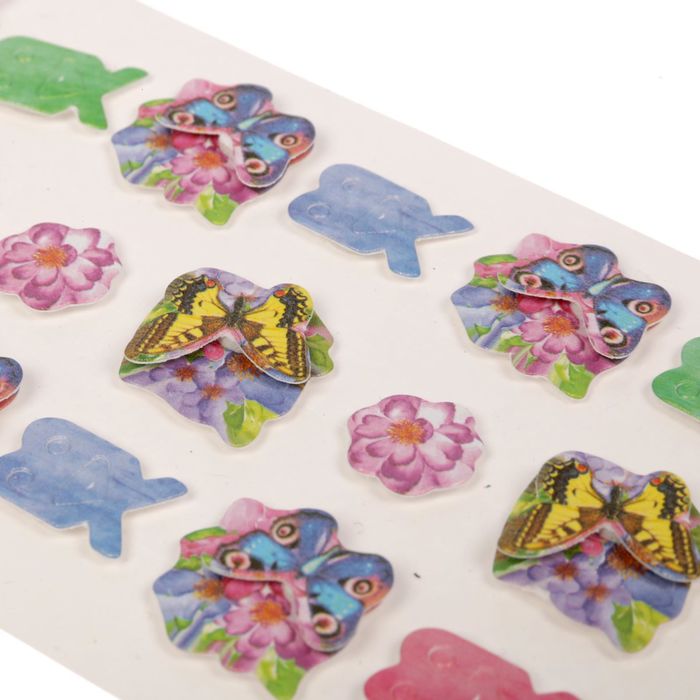 Наклейки многослойные "Цветочные"