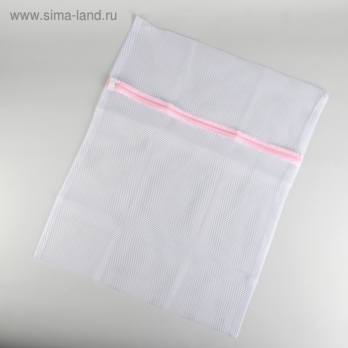 фото Мешок для стирки белья доляна, 50×60 см, крупная сетка, цвет белый