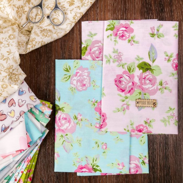 Набор ткани пэчворк «Розовый водопад», 50 х 50 см