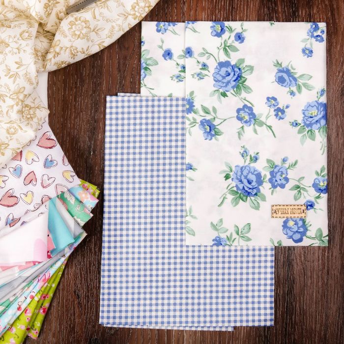 Набор ткани пэчворк «Лазурный берег», 50 х 50 см