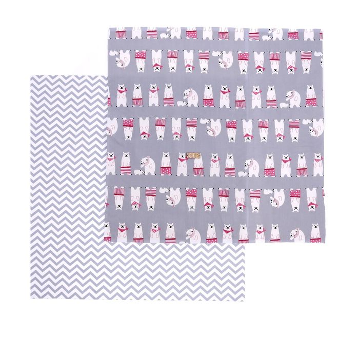 Набор ткани пэчворк »Приключения на Северном полюсе» серый, 50 х 50 см