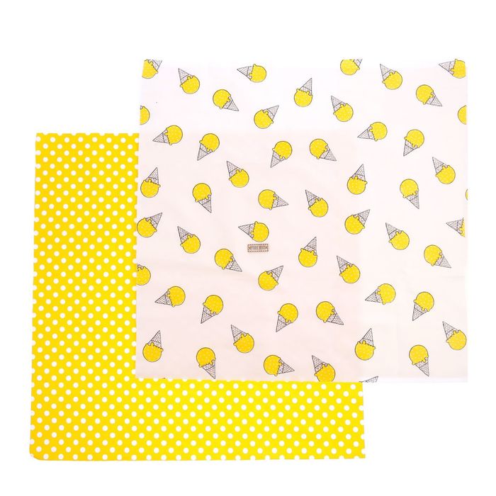 Набор ткани пэчворк «Лимонное мороженое», 50 х 50 см