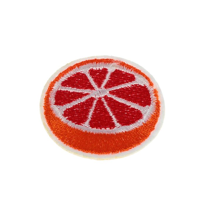 Термоаппликация "Апельсин", 4*3,5см, цвет оранжевый