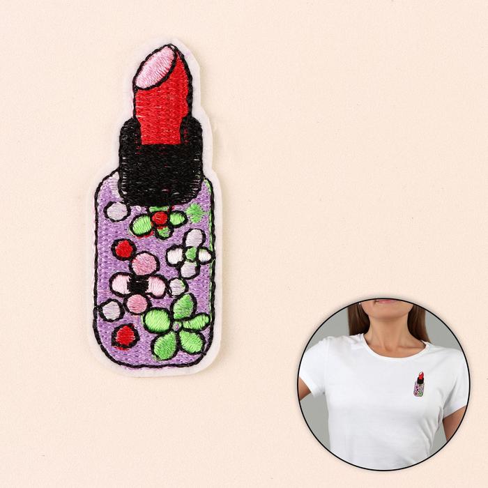 Термоаппликация "Помада", 6,3*2,5см, разноцветная