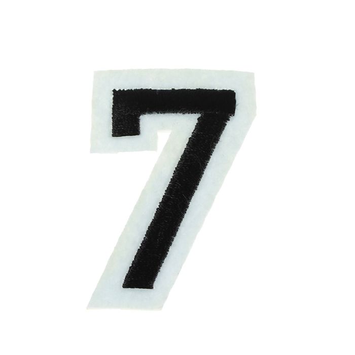Термоаппликация "Цифра "7", 5,1*3,4см, цвет чёрно-белый