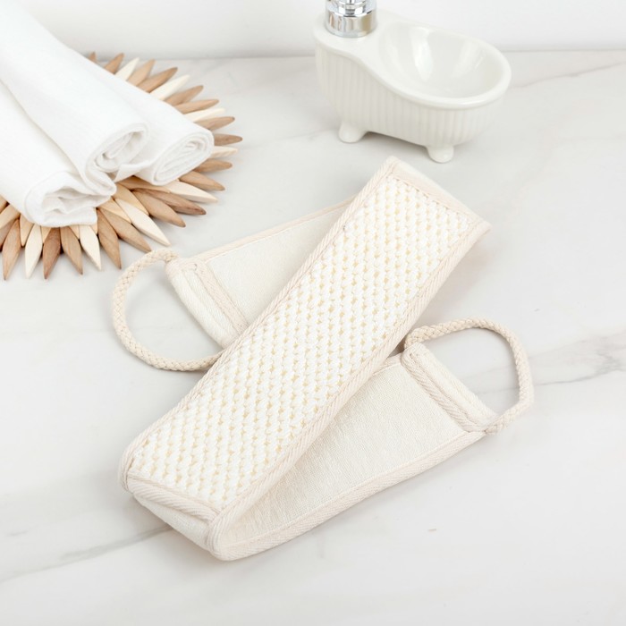 Мочалка-лента массажная 70х8 см, цвет МИКС