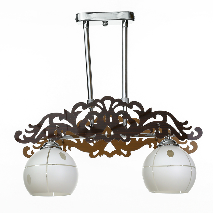 Люстра еврокаркас "Испания" 2 лампы хром