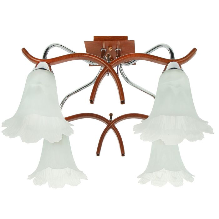 Люстра еврокаркас "Монтана", 4 лампы, Е14, 60 Вт