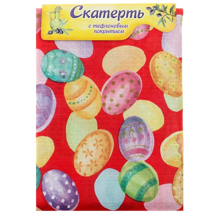 Скатерть пасхальная красная 75 х 75 см