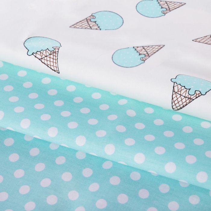 Набор ткани пэчворк «Мятное мороженое», 50 х 50 см