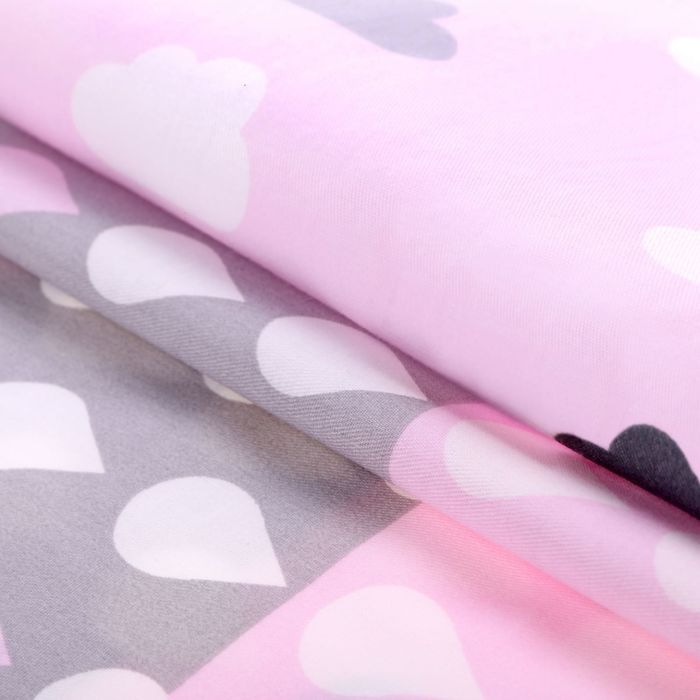 Набор ткани пэчворк «Ласковый летний дождик» розовый, 50 х 50 см