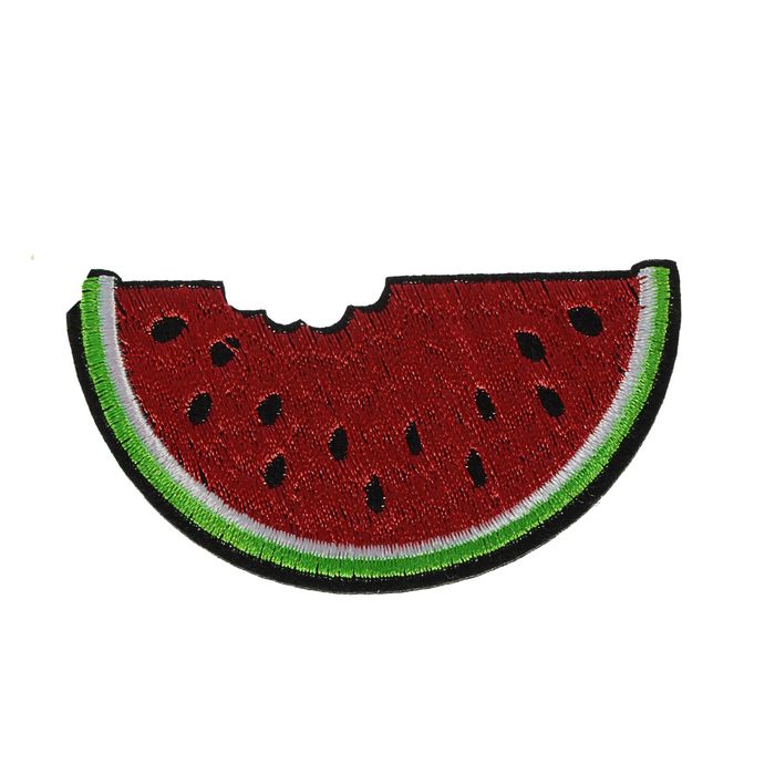 Термоаппликация "Арбуз", 7*3,7см, цвет красный