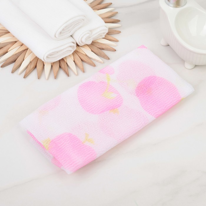 Мочалка для тела "Японская" с рисунком, 90 см, цвет МИКС