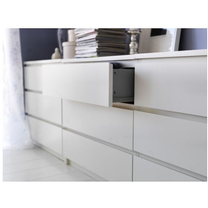 Комод с 3 ящиками, цвет белый МАЛЬМ