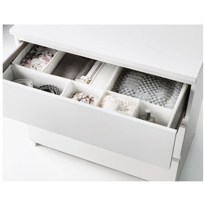 Комод с 3 ящиками, цвет белый МАЛЬМ