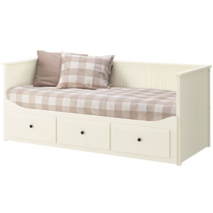 Каркас кушетки с 3 ящиками, с основанием, цвет белый ХЕМНЭС