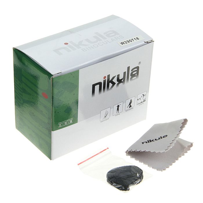 Бинокль 7х18, белый, с чёрными вставками, 8х10 см