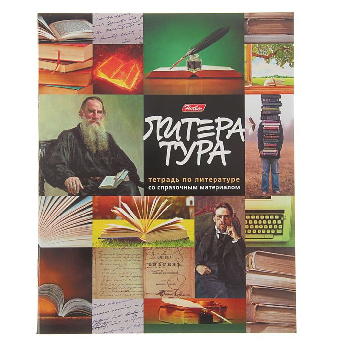 Тетрадь предметная "Мир знаний" 46 листов линейка "Литература", картонная обложка