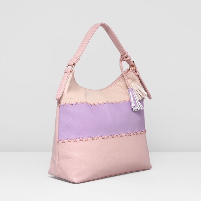 Сумка женская на молнии, 1 отдел, наружный карман, цвет розовый