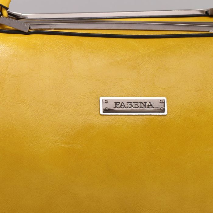 Сумка женская на молнии, 1 отдел, наружный карман, длинный ремень, цвет жёлтый