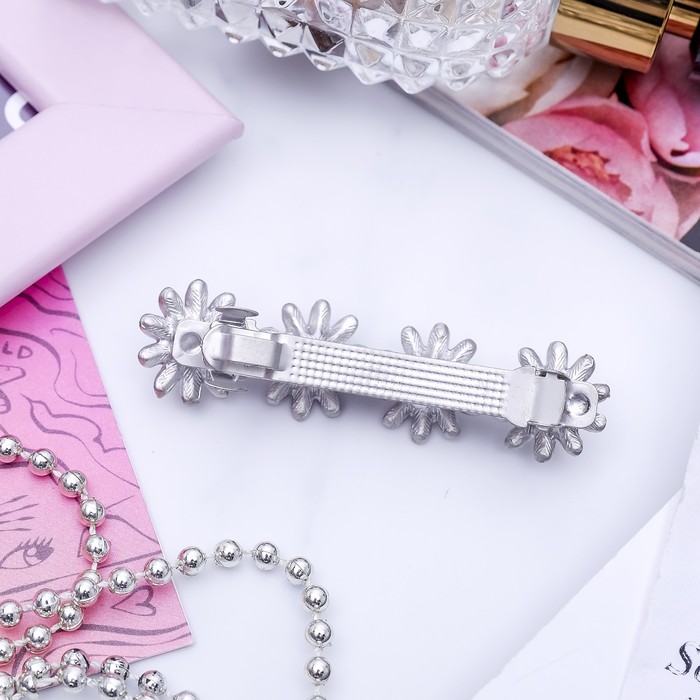 Заколка-автомат "Пастель", васильки