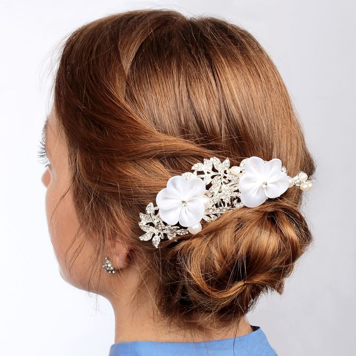 Гребень для волос "Перфект" 5,5*11,5 см цветочный вальс