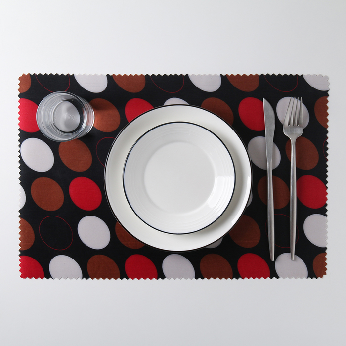 Салфетка кухонная "Круги" 41х28 см, цвет разноцветный