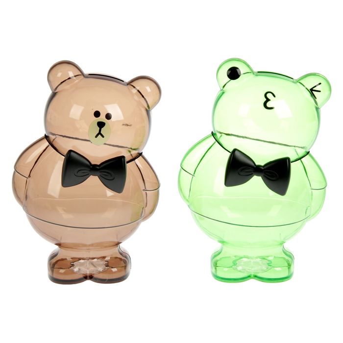 Копилка пластик "Зверята с бантиком" МИКС 22х15х10 см