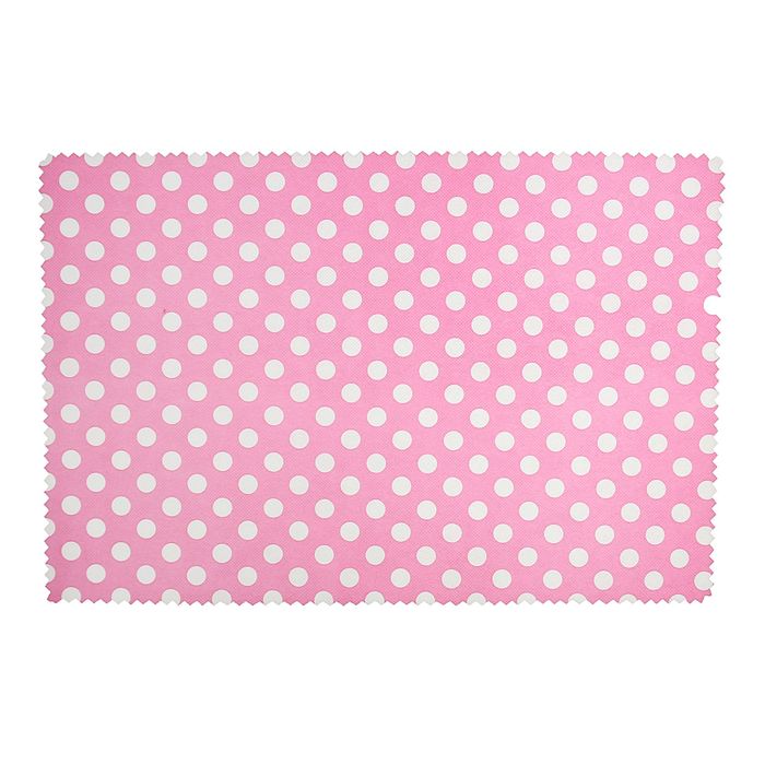 Салфетка кухонная "Горошек" 41х28 см, цвет розовый