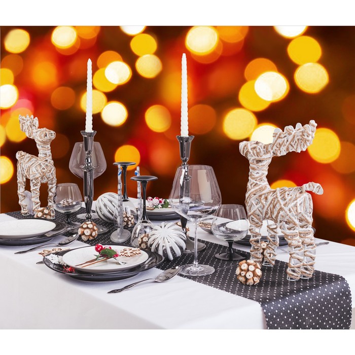 Салфетка кухонная "Звезды" 41х28 см, цвет черный