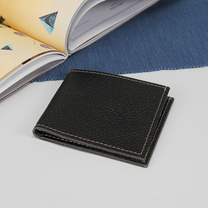 Портмоне, 1 отдел, для карт, цвет чёрный