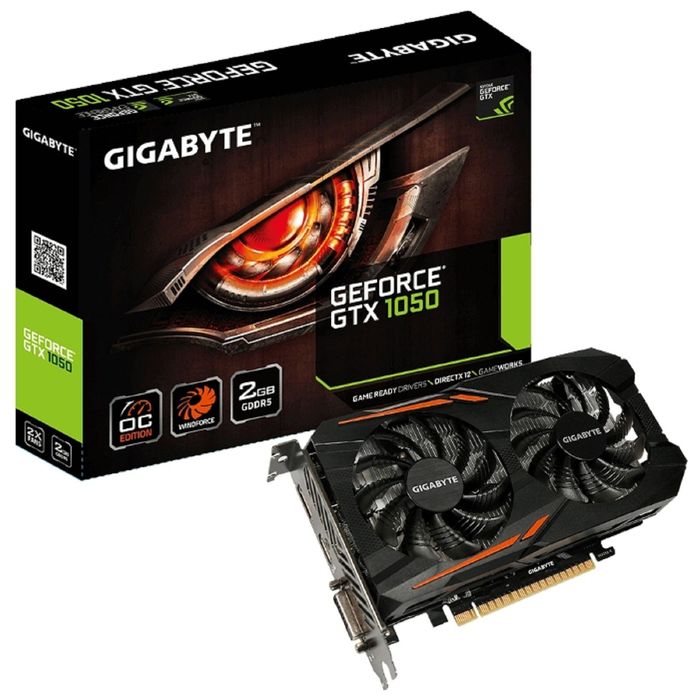 Видеокарта Gigabyte GeForce GTX 1050 (GV-N1050OC-2GD) 2G,128bit,GDDR5,1379/7008