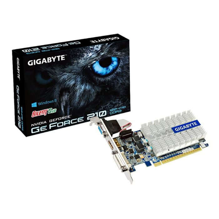 Видеокарта Gigabyte GeForce 210 (GV-N210SL-1GI) 1G,64bit,DDR3,520/1200