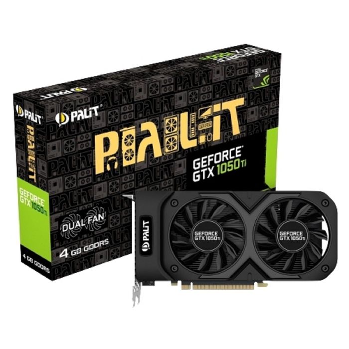 Видеокарта Palit GeForce GTX 1050TI Dual 4G,128bit,GDDR5,1290/7000,Ret