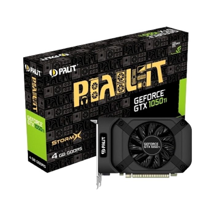 Видеокарта Palit GeForce GTX 1050TI StormX 4G,128bit,GDDR5,1290/7000,Ret