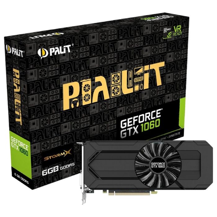Видеокарта Palit GeForce GTX 1060 STORMX 6G,192bit,GDDR5,1506/8000,Ret