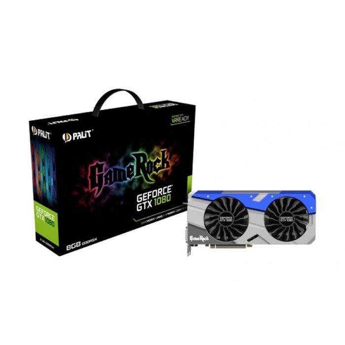 Видеокарта Palit GeForce GTX 1080 GameRock 8G,256bit,GDDR5X,1645/10000,Ret