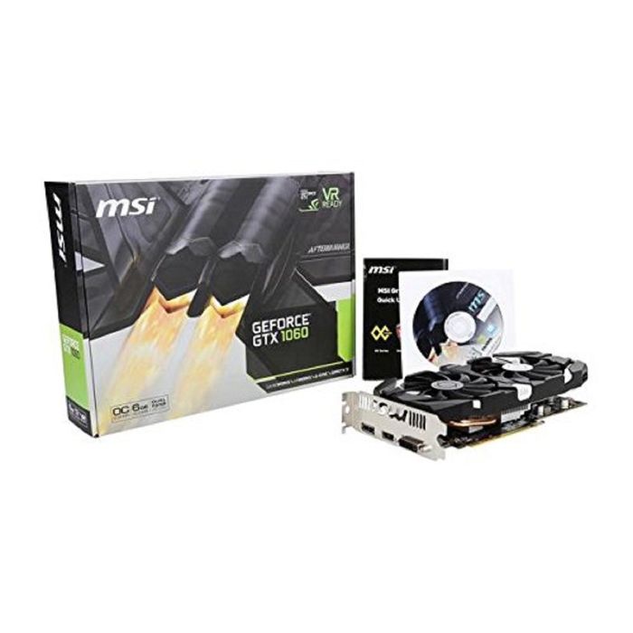 Видеокарта MSI GeForce GTX 1060 (6GT OCV1) 6G,192bit,GDDR5,1544/8008,DVI,HDMI,DP
