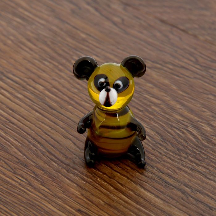 Сувенир стекло средняя фигурка "Панда" 3,3х2,3х2,2 см