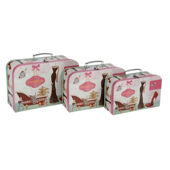 Набор коробок 3в1 "Мода", 34 х 23 х 12,5 - 27 х 17 х 10 см