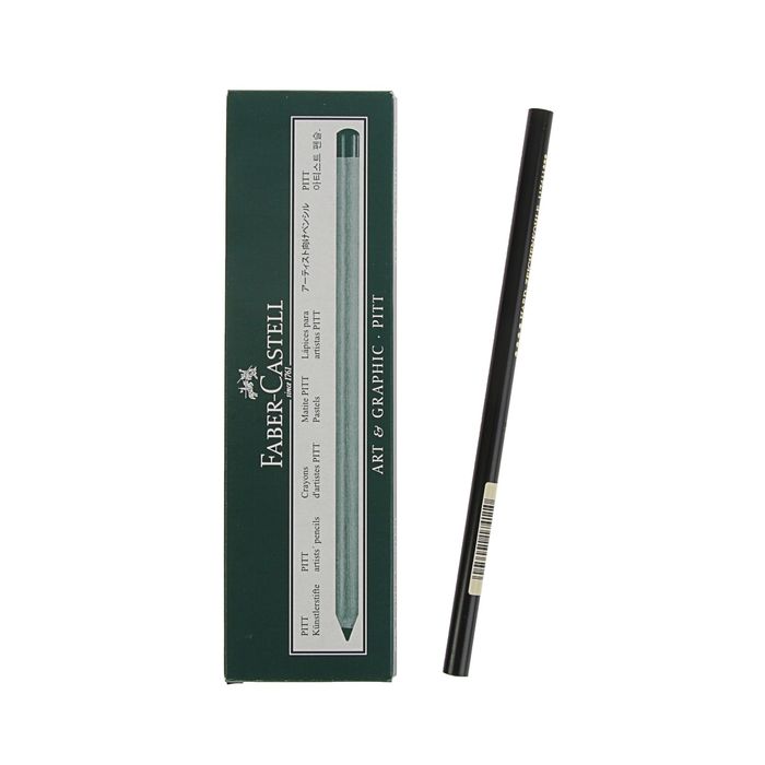 Уголь натуральный в карандаше Faber-Castell PITT® Monochrome Charcoal, Hard цена за 1 штуку
