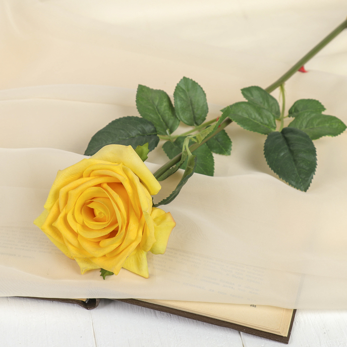 Цветок искусственный LIVE "Роза жёлтая"