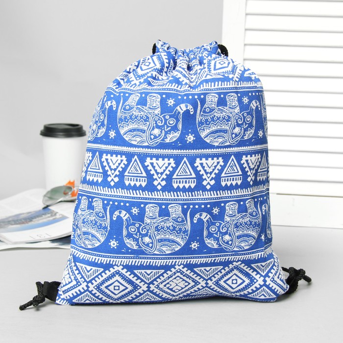 Мешок для обуви на шнурке, цвет синий