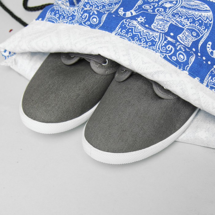 Мешок для обуви на шнурке, цвет синий