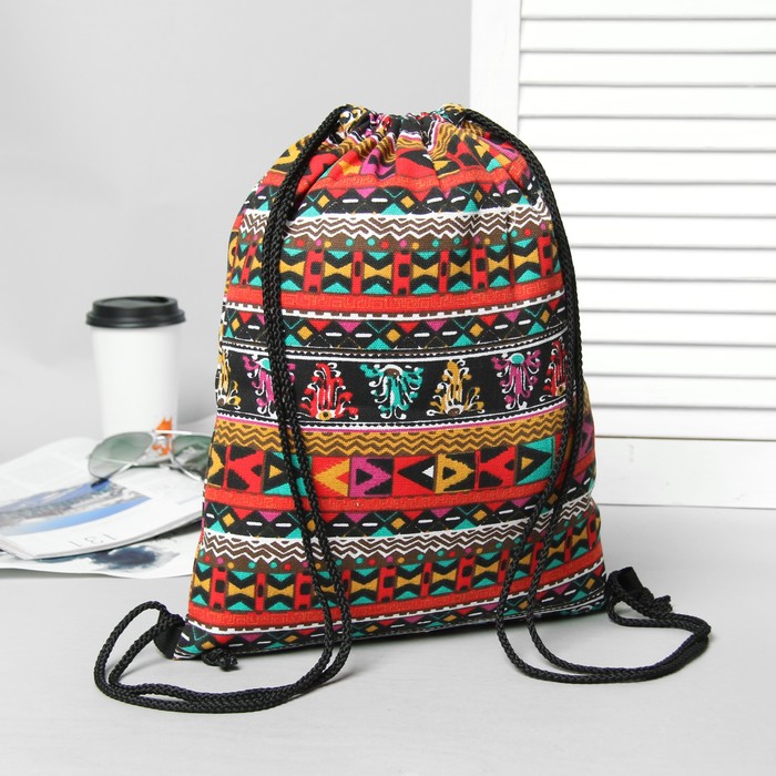 Мешок для обуви "Орнамент", 33*0,5*43, чёрный