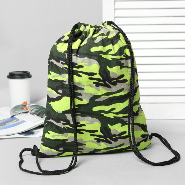 Мешок для обуви "Милитари", цвет жёлтый