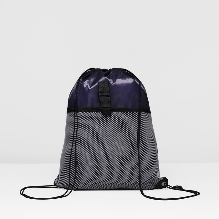 Мешок для обуви на шнурке, цвет тёмно-синий