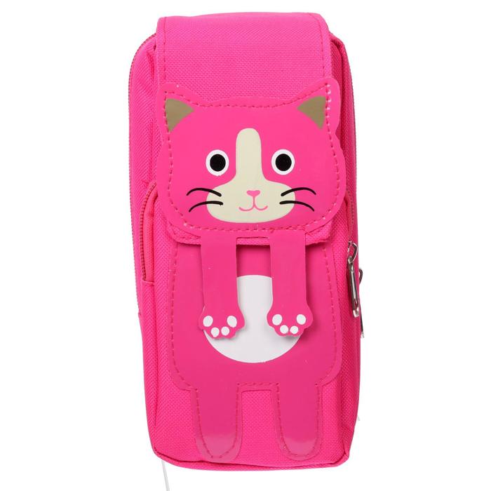 Пенал школьный на молнии Цветы/Ягоды МИКС