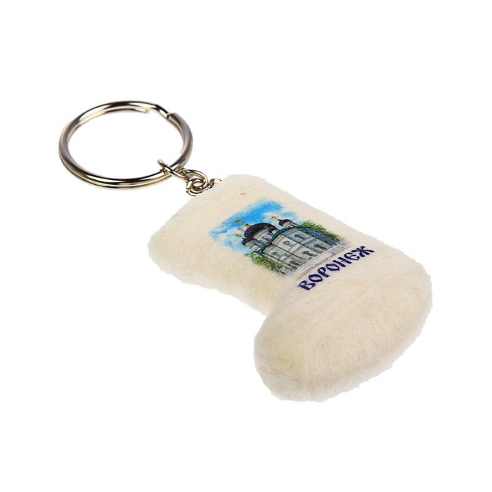 Брелок-валенок из войлока «Воронеж. Благовещенский собор», ручная работа